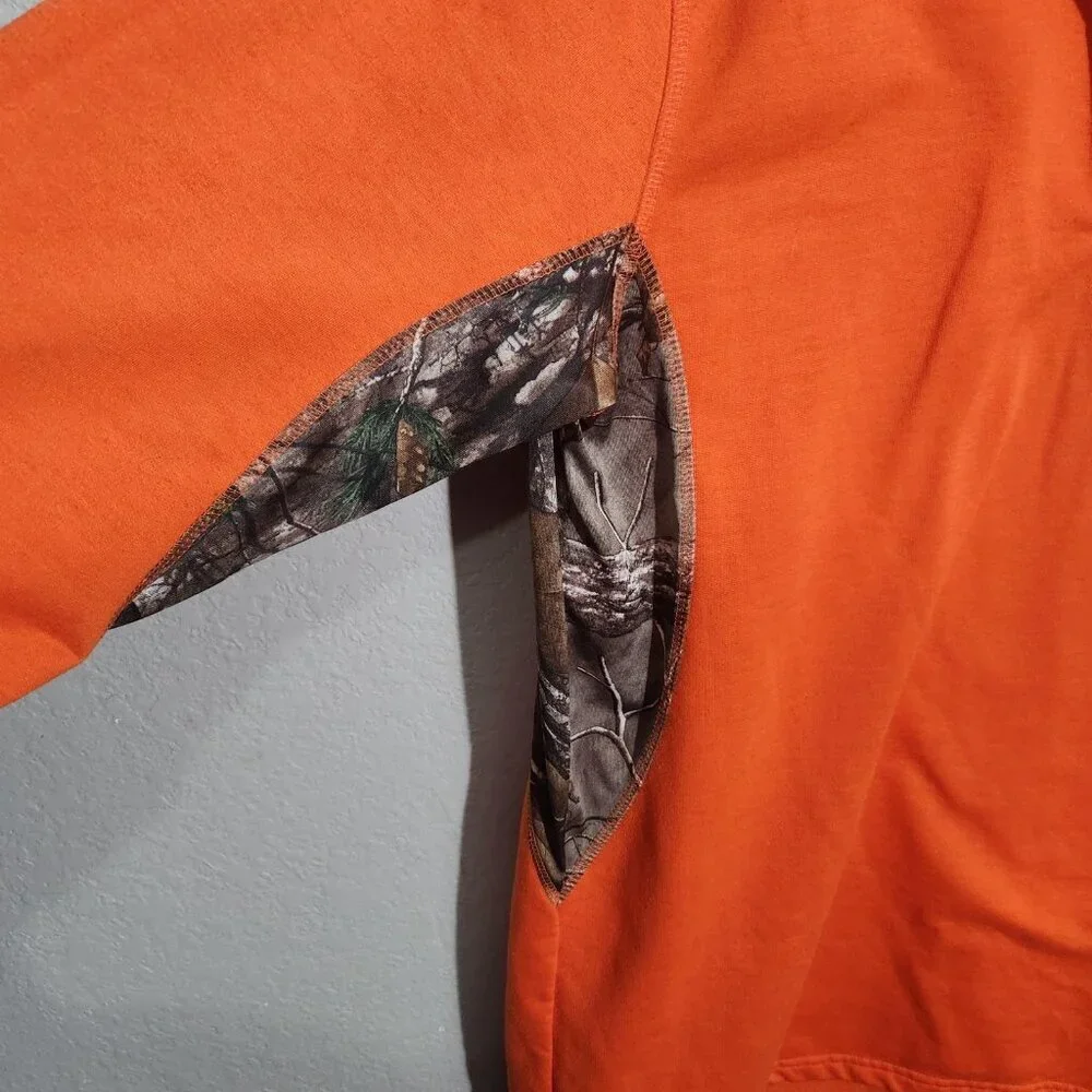 American Crown Texas Mens XL Camo Realtree Quarter Zip Hunting Sweatshirt